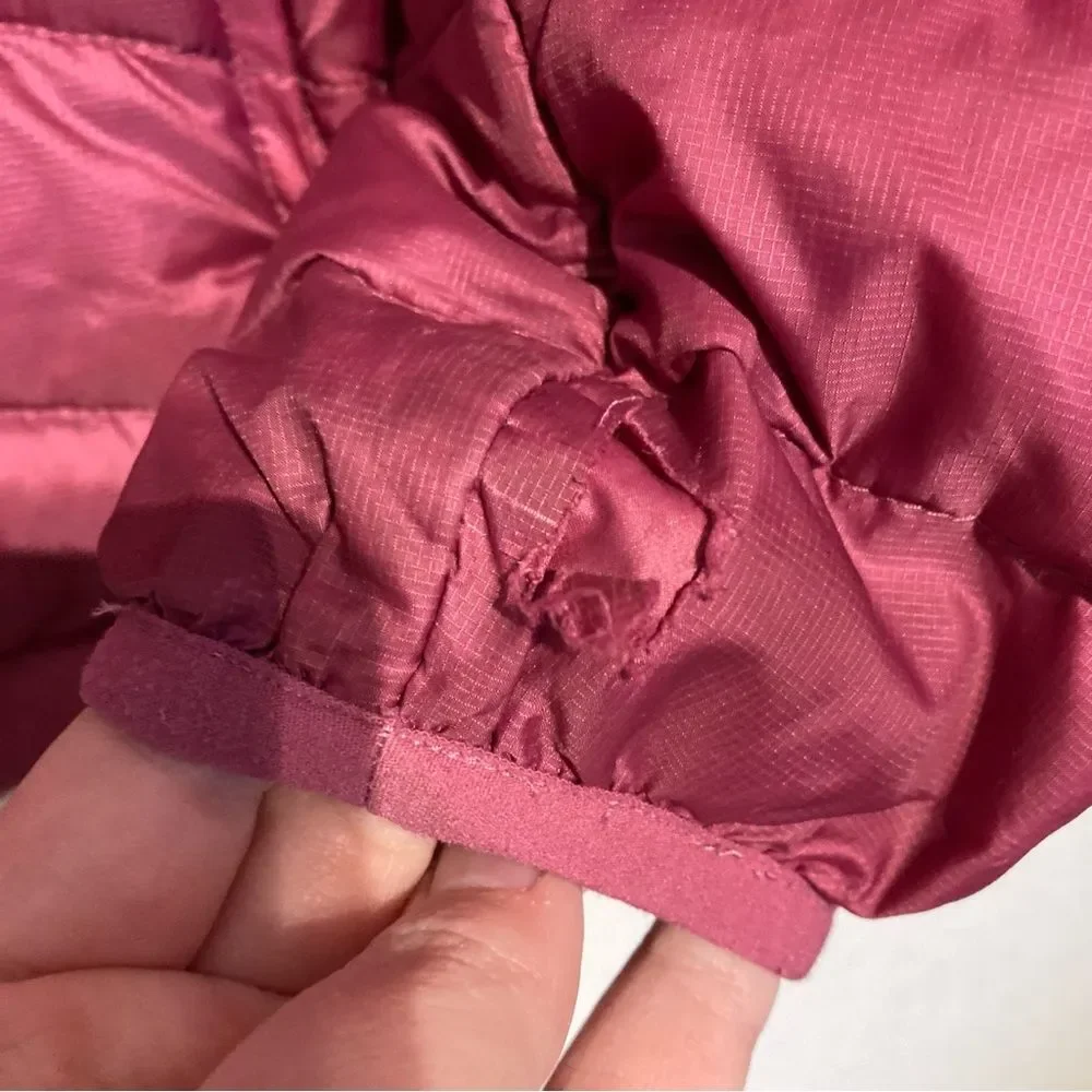 Patagonia Girls Size Large Berry Pink Goosedown Jacket Goose Down Full Zip